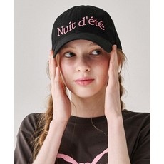론론 RONRON NUIT D ETE BALL CAP BLACK PINK