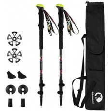 퀵 락 시스템으로 초경량 카본으로 만든 CANWAY 하이킹 블록과 64-147cm 높이에서 3컷으로 조절 가능한