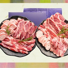 [추석선물세트] 돼지고기 선물세트 이베리코 베요타 선물 구이용 추석 명절 선물 고기세트 목살 치마살 갈비살 스페인 흑돼지 1.25kg 가정용, 1세트