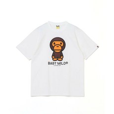 베이프 BABY MILO TEE 마일로 반팔 티셔츠 화이트