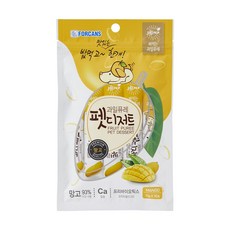 포켄스 과일퓨레 펫디저트 15gx7개입 사과/배/망고 강아지츄르, 망고15gx7개입, 7개