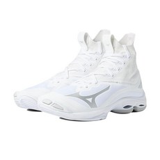 Mizuno 여성용 웨이브 라이트닝 네오 스니커즈 화이트-그레이 14.5