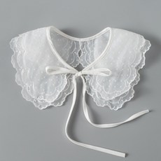 넥케이프페이크카라자수레이스더블레이어