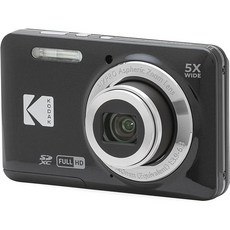 코닥 KODAK 픽스프로 FZ55-BK 16MP 디지털 카메라 5X 광학 줌 28mm 광각 1080P 풀HD 비디오 2.7 LCD 브이로그 블랙, Black