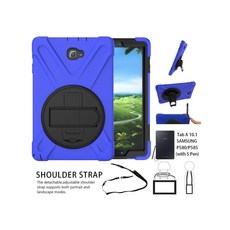 삼성 갤럭시 탭A6 10.1 2016 S펜수납 스마트 북커버 스탠드케이스 SM-P580 SM-P585, 파란색