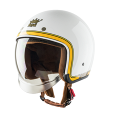 로얄 M139 클래식 오픈페이스 헬멧 레트로 오토바이 바이크 스쿠터 헬멧, 화이트(유광)