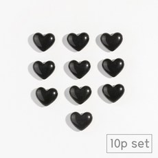 84x84 블랙 하트 냉장고 현관문 인테리어 자석 마그네틱, 블랙하트10p 블랙하트10p
