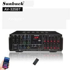 블루트스 앰프 8000W 블루투스 4 방향 마이크 입력 지원 USB SD FM AUX 디지털 오디오 스테레오 스피커 원격 제어, 1.325BT EU Plug - fiiok7bt