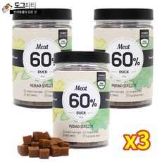 펫레터 미트60 강아지 영양져키간식 300g, 3개, 오리고기