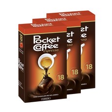 Pocket Coffee Ferrero 12-5 Piece Packs (60 Piece Case) 포켓 커피 페레로 12-5피스 팩(60피스 케이스), 225g, 3개