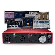 Focusrite Scarlett 4i4 3rd Gen USB Audio Interface plus Waves Musicians 2 and iZotope Mobius Filter Bundle
