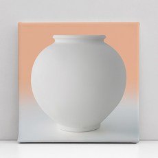 달항아리 풍수 인테리어 무광 캔버스 액자 거실 주방 집들이 선물, (무광)Mild달항아리(오렌지)