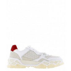 [JIMMY CHOO] 여성 다이아몬드 자가드 스니커즈 베이지 X TRAINER/F FHFX 코튼 MIX