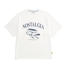 내셔널지오그래픽 노스텔지아 캠핑 카 세미 오버핏 반팔 티셔츠