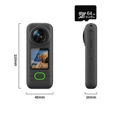 4K HD 액션 카메라 1.4 IPS 터치 스크린 흔들림 방지 사이클링 캠 방수 야외 스포츠 DV 오토바이 자전거 헬멧, add 64GB, 3) add 64GB