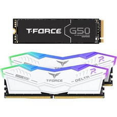 메모리 카드 마이크로 대용량 SD카드 팀그룹 티포스 델타 RGB DDR5 32GB2x16GB 6400MHz 데스크톱 메모리화이트 FF4D532G6400HC40BDC01 번들과