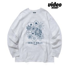 비디오자키 꽃 LS 티셔츠 그레이 KKOT T-셔츠 GREY