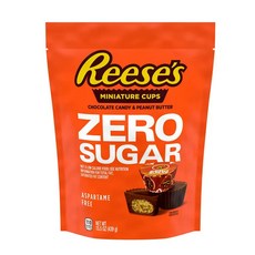 리세스 무설탕 슈가제로 초콜렛 REESE'S Zero Sugar Mini Chocolate Peanut Butter Candy 15.5oz Bag (439g), 1개, 439g