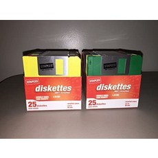 [해외직구]Staples 50 팩 3.5 인치 1.44MB 멀티 컬러 플로피 디스켓 PC IBM 포맷, One Color_One Size