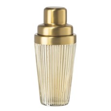 OGGI 빈티지 립드 글래스 칵테일쉐이커 500ml, 1개, Gold