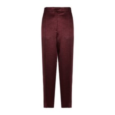 공식 니나리치 18FW 여성 CRINKLED SATIN TROUSERS W/ SIDE DETAIL (BURGUNDY) 버건디 PA012 AC0112 M3708