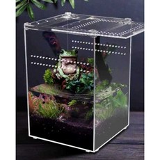 투명 아크릴 사육장 파충류 게코 도마뱀 방수 케이지, 1개, 2. 일체형 세로형 (15x15x25)