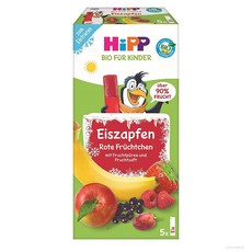 Hipp Kinder Dessert Eis-Zapfen Rote Frchtchen 힙 킨더 아이스크림 콘레드 과일 퓨레 이유식 30ml 25팩, 25개