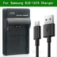 SLB-1674 디지털 카메라 배터리 충전기 삼성 호환 GX-10 GX-20 GX10 GX20 SLB1674, 한개옵션1