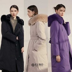 유로컬렉션 23FW 유러피안 밍크 트리플 풀스킨 구스다운 롱코트