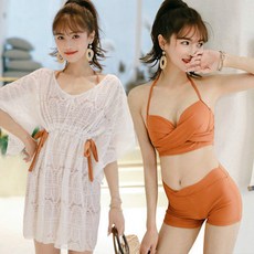 임산부 비치웨어 수영복 스파 여름 라지 분체형 날씬 루즈 3