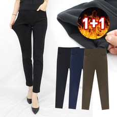 지오벤투 1+1 여성 3XL 기모바지 빅사이즈 겨울 스판 밴딩팬츠 담바지