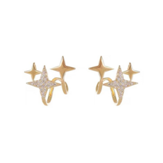 실버사각링귀걸이