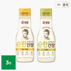 샘표 우리아이 순한간장 3병 골라담기, 1개, 100ml