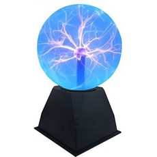 Lightahead 6 Plasma Ball Lamp crystal Blue color globe design Touch sound sensitive, One Color_Blue, One Color