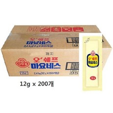  오뚜기 오쉐프_마요네스(일회용) 12GX200개입 1박스, 12g, 4개 