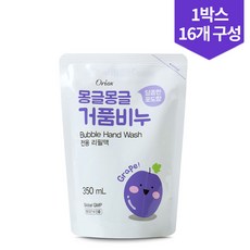 오릭스 몽글몽글 거품비누 핸드워시 500ml 20개 1박스 몽글몽글 리필팩350ml 16개 1박스 손세정제