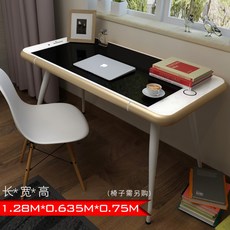 아이폰모양 책상 데스크 슬라이딩서랍 강화유리상판 컴퓨터책상 인테리어테이블, B