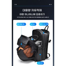ANYOU 대용량 백팩 농구백 가방 상무 컴퓨터 아웃도어 등산 가방 블랙 상품 이미지