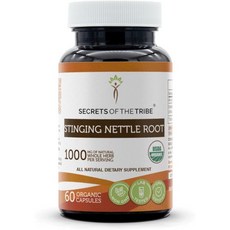 Secrets of the Tribe Stinging Nettle Root USDA 60 Capsules | Made with Vegetarian Capsules and Sting, 60 Count (Pack of 1)