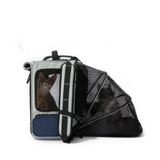  냥슬아치 확장형 고양이 강아지 백팩 이동장 가방 캐리어, 옐로우+블랙 