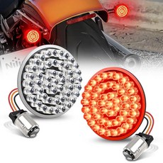 Nilight 트레일러 후미등 바 3-in-1 러닝 스톱 방향 지시등 브레이크 라이트 2팩 22.9cm 9인치 100개 LED 레드 앰버 순차 스트립 RV 트럭 보트 픽업 SU, Motorcycle Turn Signal Light