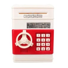 소형 금고 전자 돼지 저금통 비밀번호 안전 상자 디지털 동전 현금 절약 안전한 예금 ATM 기계 선물, 1) white, 1) white