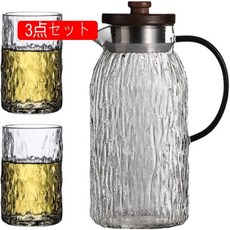 [일본정품수입]【20%OFF 쿠폰~】유리컵 1600ML+260ML 케틀 오피스 가족/바/피크닉/파티에 최적 잡화 가용, 1개, 02 1500ml+260ml