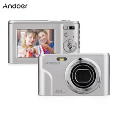 Andoer 48MP IPS패널 디지털 카메라 1080P, 실버