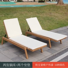 DIPYLON 야외의자 야외 침대 벤치 레저 정원 비치 의자 라탄 수영장 실내 호텔 소파 베드, 침대 2개+방석 2개