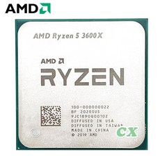 AMD Ryzen 5 3600X R5 3.8 GHz 6 코어 12 스레드 CPU 프로세서 7NM 95W L3 = 32M 100-000000022 소켓 AM4, 한개옵션0