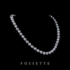 FOSSETTE[포셋] 클래식 흑진주 목걸이 / 4mm 6mm 8mm 10mm 그레이