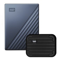 WD My Passport Ultra Type C 휴대용 외장하드 + 파우치, 4TB, 블루 4TB, 블루
