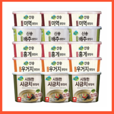 신송 된장국 컵 배추6+홍게6+우거지6+시금치6 1Box (총24개)