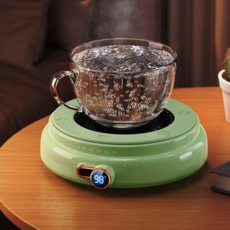  4단 온도조절 머그 컵워머 컵보온 USB형 티젖병 워머 전기 컵워머기 보온컵받침 사무실용 따뜻함유지 받침패드, 화이트 